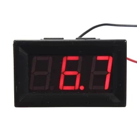 Digitalt voltmeter 3,2V - 30V, rød baggrundsbelysning |