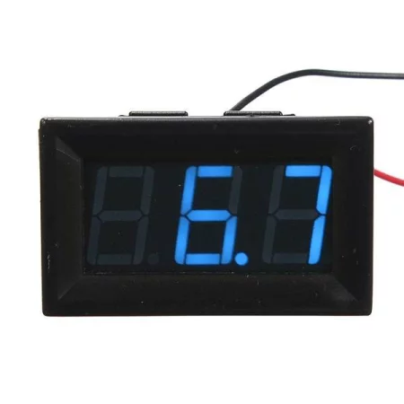 Voltmètre numérique 3,2V - 30V, rétro-éclairage bleu |