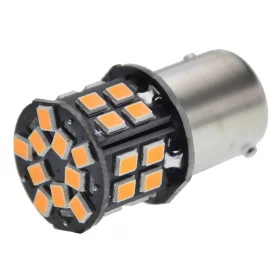 BA15S, 30 SMD 5050 LED, 6V - Narancs, fordított polaritás | AMPUL.eu