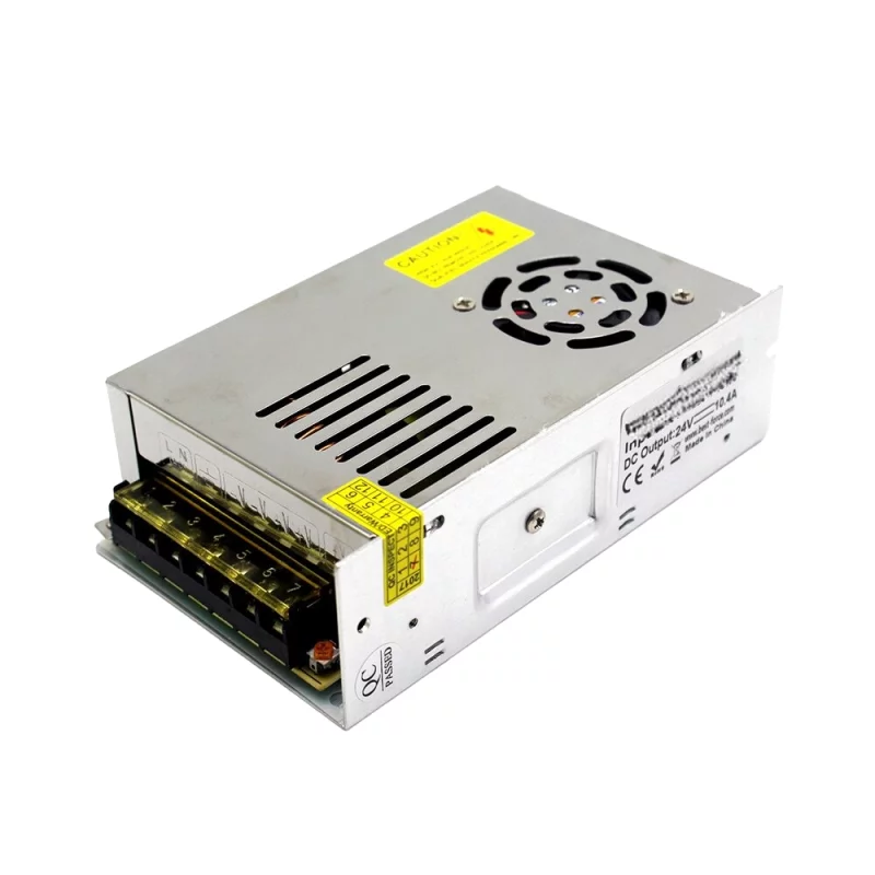 Power supply 24V, 10A - 240W, with active cooling | AMPUL.eu
