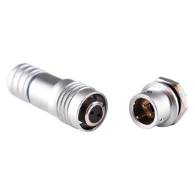 XS6 mini metal panel connection connector, straight | AMPUL.eu