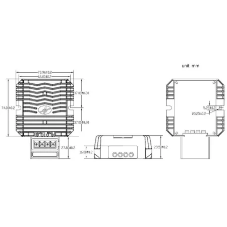 Convertisseur de tension de 15-80V à 12V, 3A, 36W, IP68