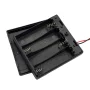 Battery box for 4 AA batteries, 6V, covered with switching | AMPUL.