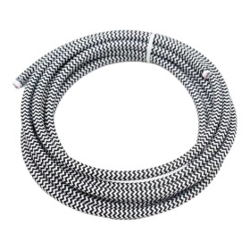 Câble rétro rond, fil avec enveloppe textile 2x0.75mm, noir et blanc