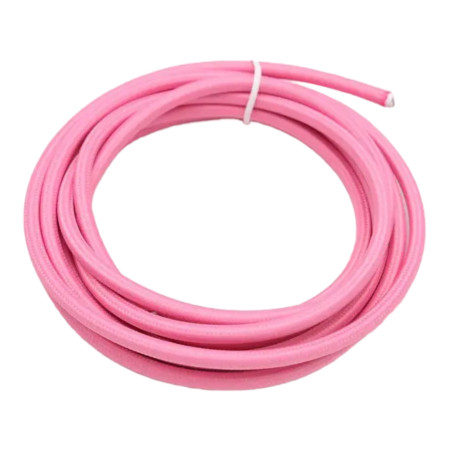 Cablu retro rotund, sârmă cu înveliș textil 2x0.75mm, roz |