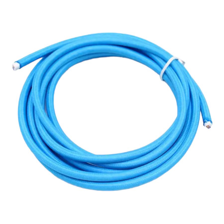 Retro kábel kerek, vezeték textil borítással 2x0.75mm, kék
