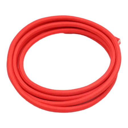 Retro cable round, wire with textile cover 2x0.75mm, red |