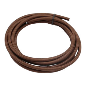 Retro kabel rund, ledning med tekstilkappe 2x0.75mm, brun |