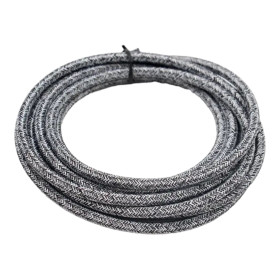 Kabel retro okrągły, drut w osłonie tekstylnej 2x0,75mm, czarno-biały