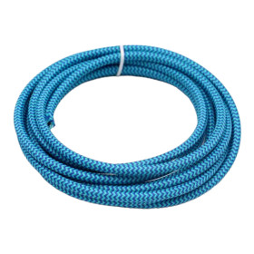 Retro kerek kábel, vezeték textil borítással 2x0,75mm, kék-fekete |