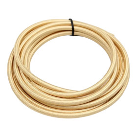 Retro round cable, conductor with textile cover 2x0.75mm, light gold