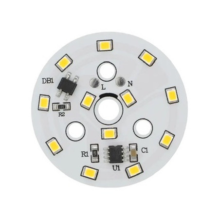LED modul kerek 7W, ⌀50mm, 220-240V AC, fehér | AMPUL.eu