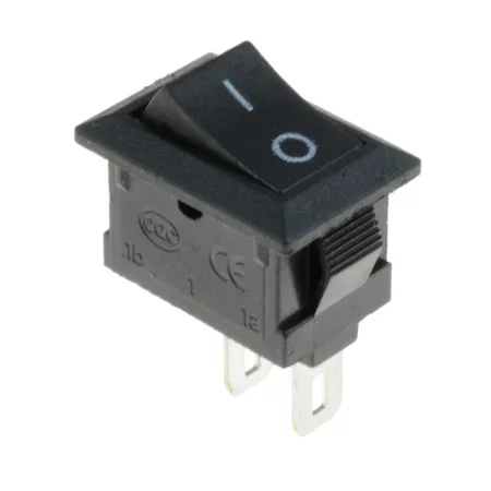 Interrupteur à bascule rectangulaire KCD1-101, noir 250V/6A