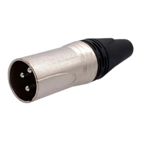 Konektor XLR kabelový, stříbrný, samec | AMPUL