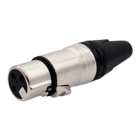 Konektor XLR kabel, srebrni, ženski | AMPUL