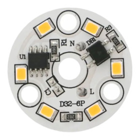 LED modul guľatý 3W, ⌀32mm, 220-240V AC, biely | AMPUL.eu