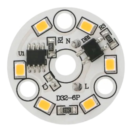 LED module round 3W, ⌀32mm, 220-240V AC, white | AMPUL.eu