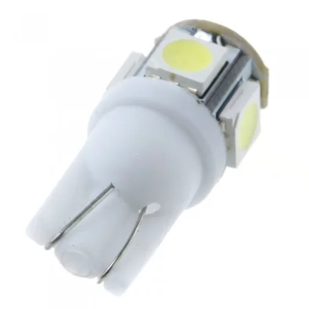 LED 5x 5050 SMD socket T10, W5W - White | AMPUL.eu
