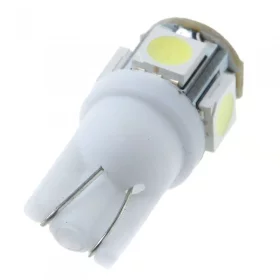 LED 5x 5050 SMD socket T10, W5W - White, 24V | AMPUL.eu