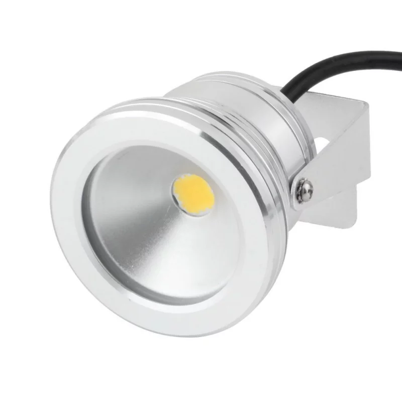 Faretto LED impermeabile argento 12V, 10W, bianco