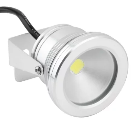 Foco LED impermeable plata 12V, 10W, blanco