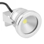 LED Reflektor vodotesný strieborný 12V, 10W, teplá biela |