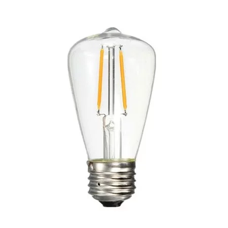 LED žiarovka AMPST48 Filament, E27 2W, teplá biela |