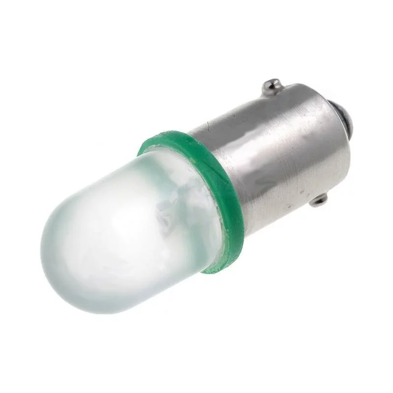 LED 10mm socket BA9S - Green, 24V