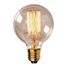 Design retro glödlampa Edison O2 60W diameter 80mm, sockel