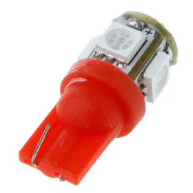 LED 5x 5050 SMD socket T10, W5W - Red | AMPUL.eu