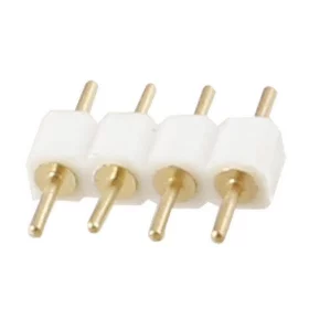 Spojka pro LED pásky bílá, 4-pin - samec/samec | AMPUL.eu