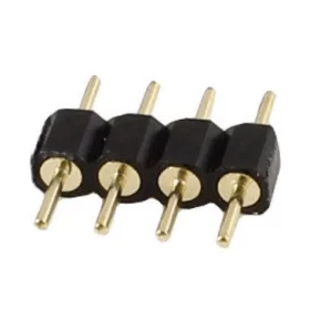 Coupler for LED strips black, 4-pin - male/female | AMPUL.eu
