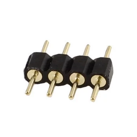 Spojka pro LED pásky černá, 4-pin - samec/samec | AMPUL.eu