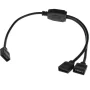Cable splitter for RGB strips, black, 2x output | AMPUL.eu