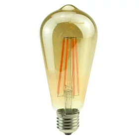 Ampoule LED AMPST70 Filament, E27 6W, blanc chaud | AMPUL.eu