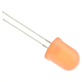 Dioda LED 10mm, pomarańczowy dyfuzor, AMPUL.eu