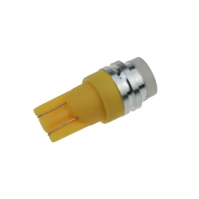 1W COB LED s podnožjem T10, W5W - rumena | AMPUL.eu