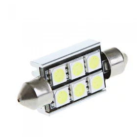 LED 6x 5050 SMD SUFIT alumínium hűtés, CANBUS - 39mm, fehér