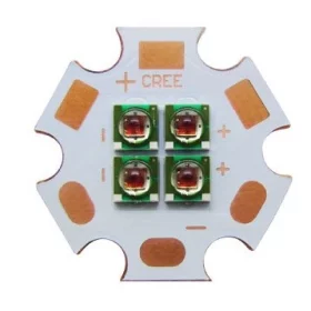LED Cree XPE XP-E 12W PCB, 12V, Rojo 620-625nm, AMPUL.eu
