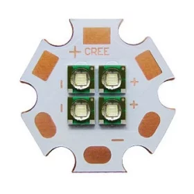 LED Cree XPE XP-E 12W PCB, 12V, grön 530-535nm | AMPUL.eu