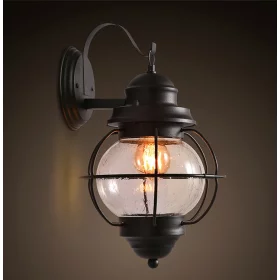Vägglampa retro AMR88O, industriell stil + GRATIS glödlampa