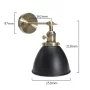 Retro zidna lampa BF135B, industrijski stil, crna | AMPUL.eu