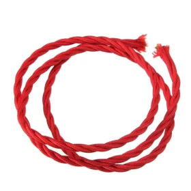 Retro kabelspiral, tråd med textilöverdrag 3x0.75mm, röd |