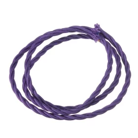 Retro kabelspiral, tråd med textilöverdrag 3x0.75mm, lila |