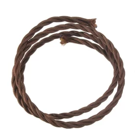 Retro kabelspiral, tråd med tekstilkappe 3x0.75mm, brun |