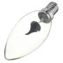 Candle bulb with imitation flame 3W, E14, oval | AMPUL.eu