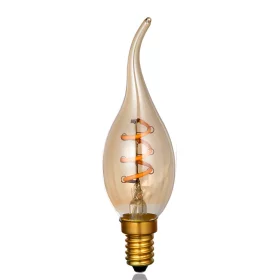 Designová retro žárovka LED Edison F2 svíčková 3W, patice