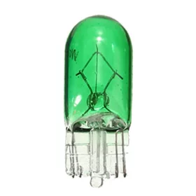 Halogen bulb with T10 base, 5W, 12V - Green | AMPUL.eu