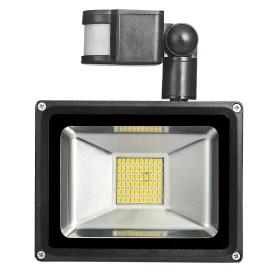 Vízálló LED-es reflektor PIR érzékelővel, 30W, IP65, meleg