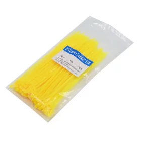 Sťahovacie pásky nylonové 3x100mm, žlté | AMPUL.eu